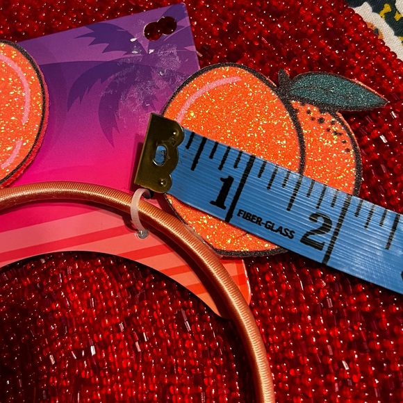 New Set of Two Pineapple & Peaches Ribbon Wrapped Headbands - Picture 3 of 12